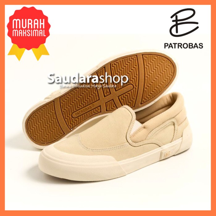 Sepatu Patrobas Cloud SLIPON Beige / Patrobas Cloud SlipOn Beige