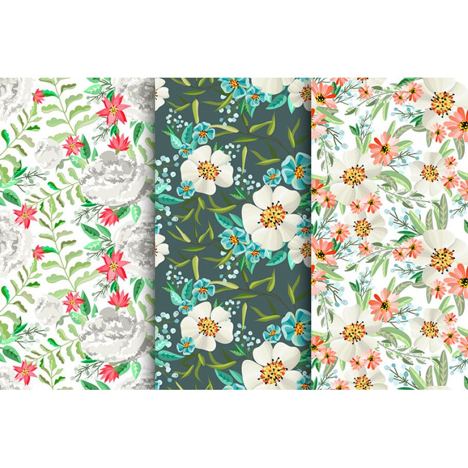 Pack of Seamless Patterns - Illustrator