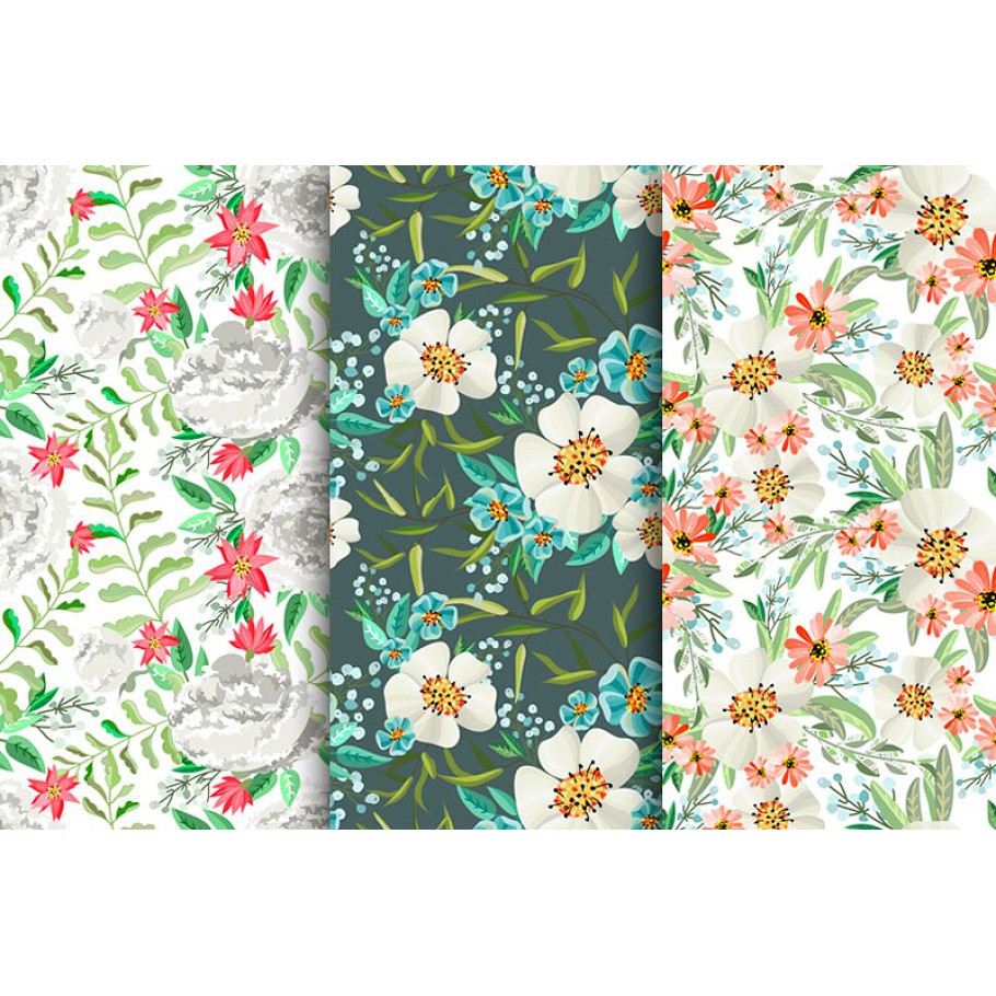 Pack of Seamless Patterns - Illustrator