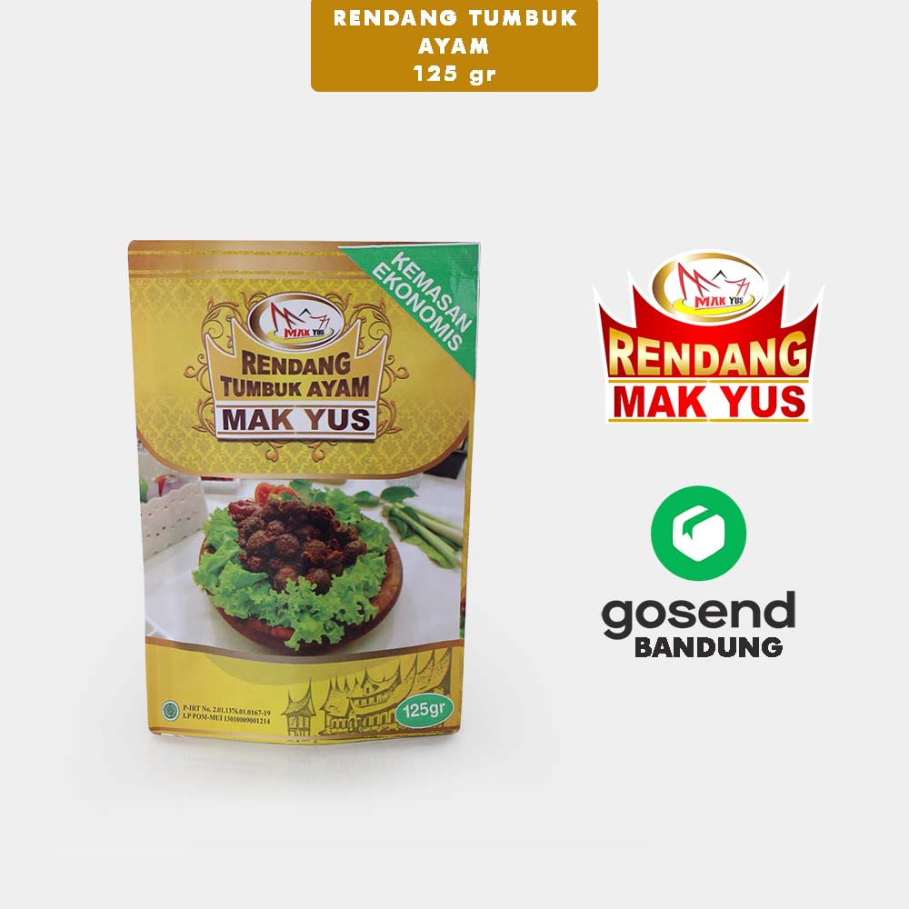 

Rendang Ayam Daging Tumbuk Mak Yus Asli Minang Makanan Siap Saji - 125gr