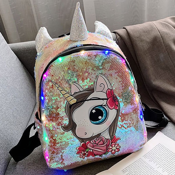 Backpack / Tas Ransel Lampu LED Sequin