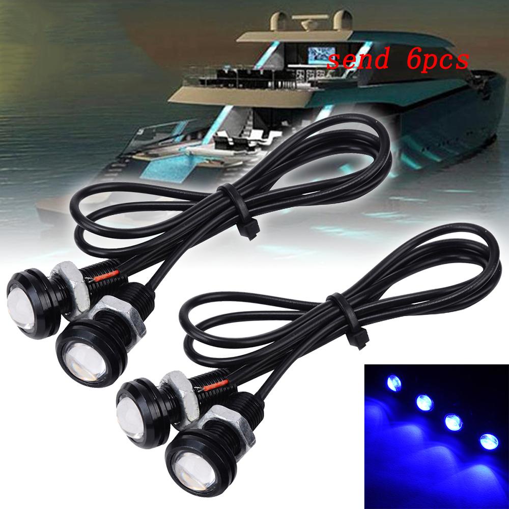 Nickolas1 Lampu Perahu LED Kecerahan Tinggi Spreader Memancing Cahaya Tahan Air Eagle Eye Light