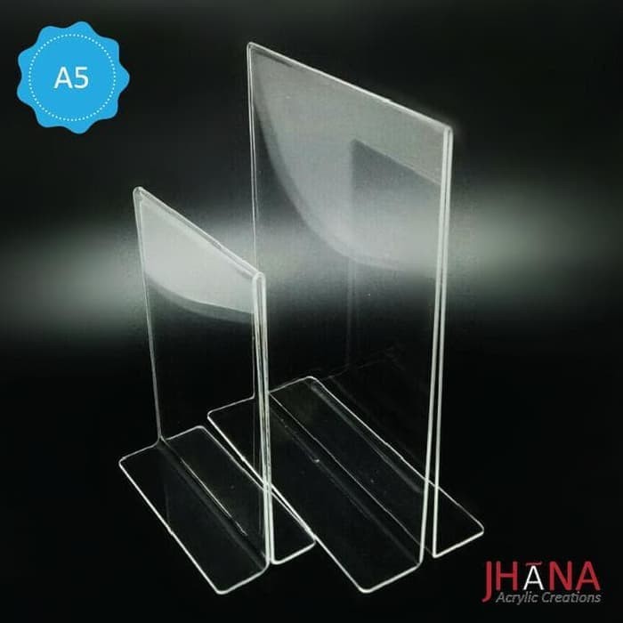 

Acrylic Tent Holder / Tempat Brosur Akrilik / Nomor Meja Ukuran A5