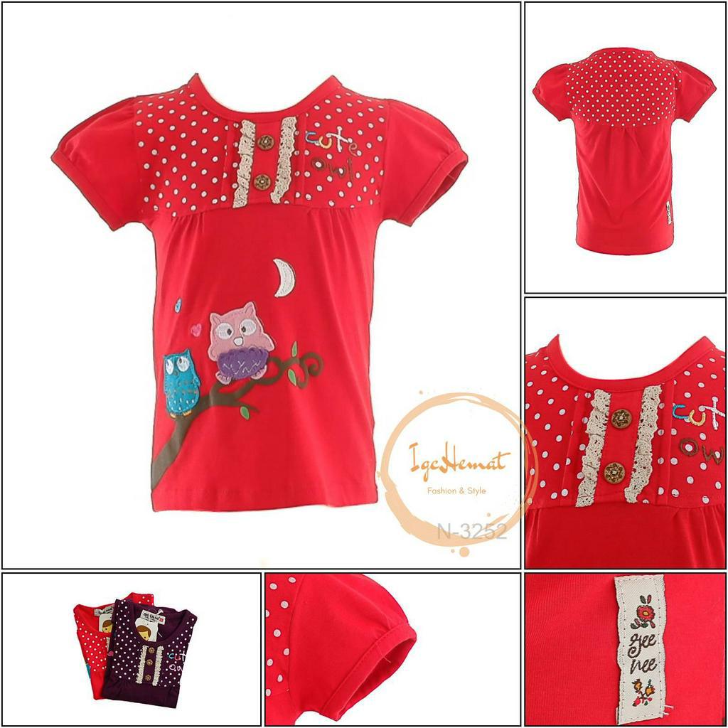 KAOS OBLONG ANAK PEREMPUAN LENGAN PENDEK GEENEE[N3252]