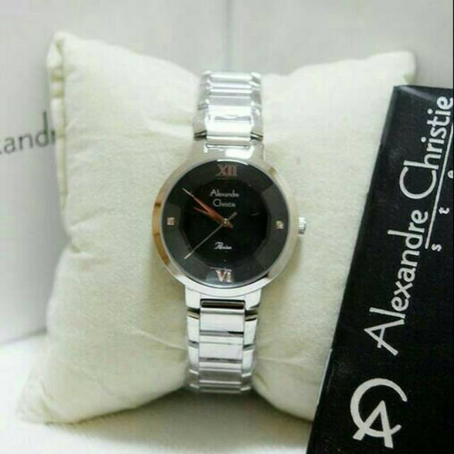 JAM TANGAN WANITA ALEXANDRE CHRISTIE AC 2616 / AC2616 SILVER BLACK