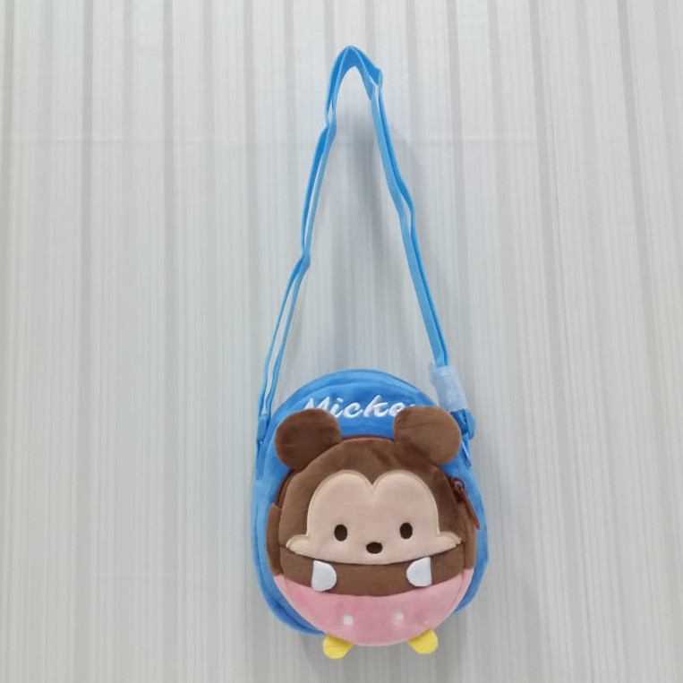 Tas Sling Bag Selempang Anak Ufufy MIckey Pooh Donald Deasy Piglet