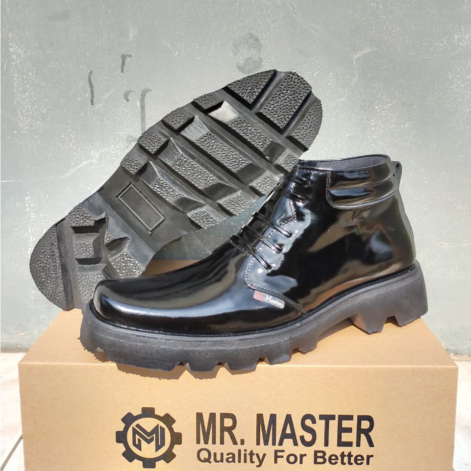 Sepatu Pdh Radial Kilap Glossy Dan Dop Kulit Sapi Asli Berkualitas Merk MR MASTER Sepatu Pdh TNI POLRI SECURITY SATPAM