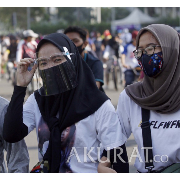 Face Shield Kaca Mata Helm Amanah APD Anti Percik Wajah Tebal Safety