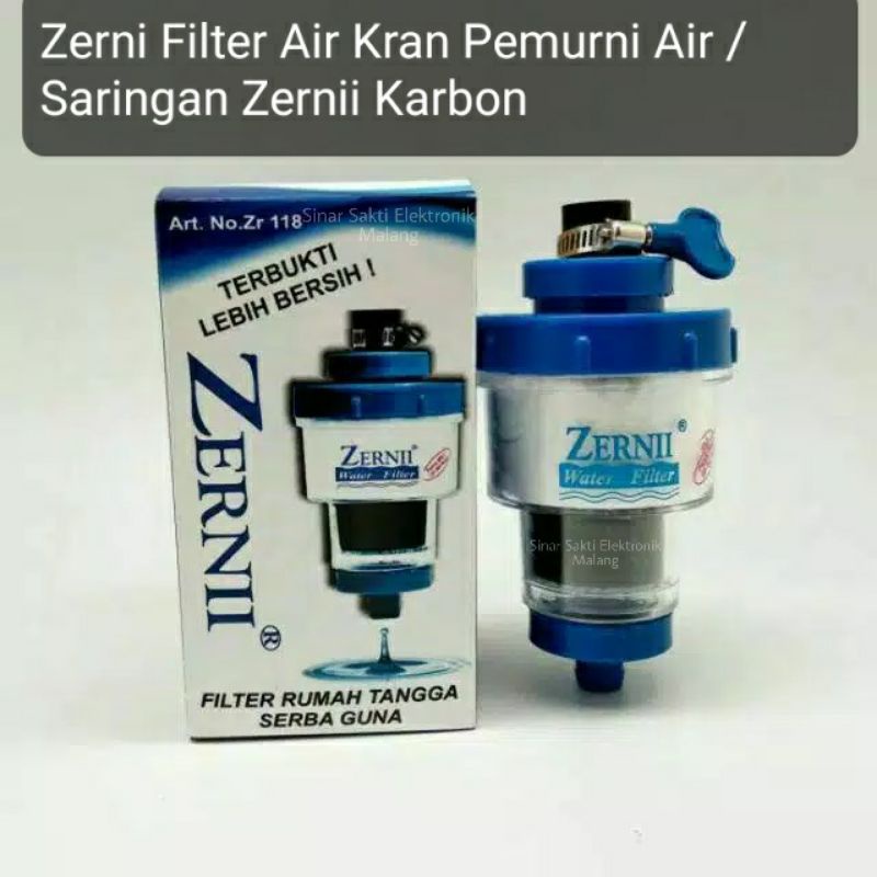 Zerni Filter Air Kran Pemurni Saringan Air Kotor Zernii Karbon Water Filter Penjernih Penyaring Air Malang