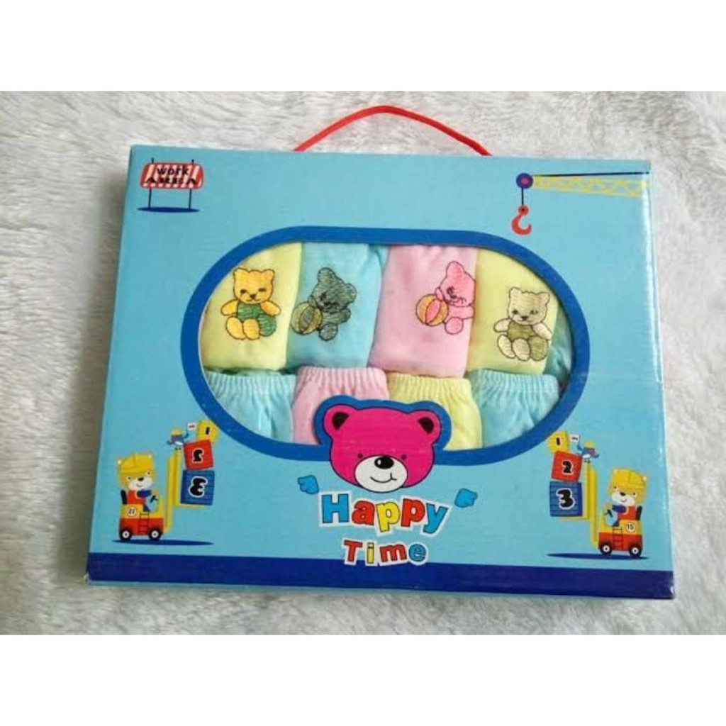 Isi12 PCS Celana POP Happy Time - Celana Bayi Bayi 0 -12 Bulan Free Kotak