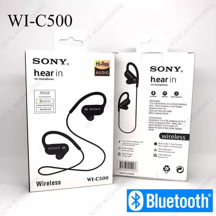 Headset Earphone Hf Bluetooth Wireless Sport/LR988 Earphone Sony WI-C500
