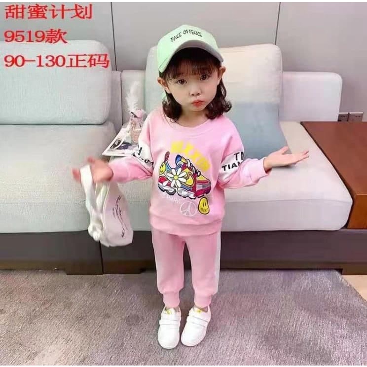 Setelan nixxin peace mark smile import