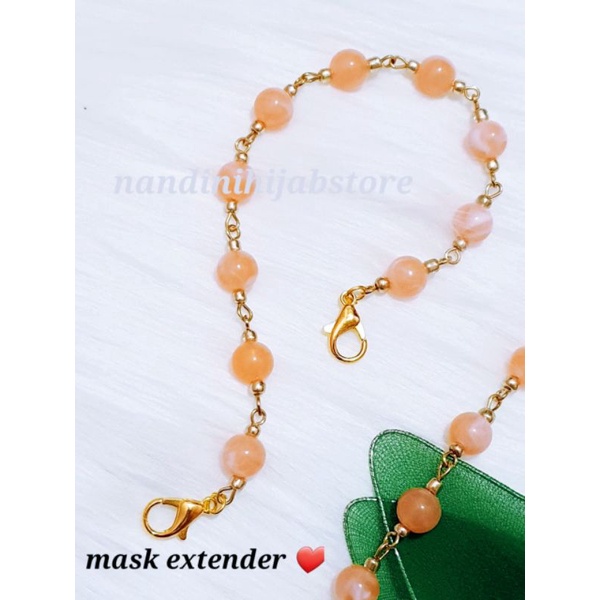 KONEKTOR MASKER HIJAB MUTIARA / kaitan masker hijab / kalung masker