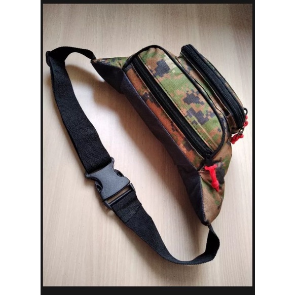 Waistbag Tas Dada Pria Army Loreng Pria