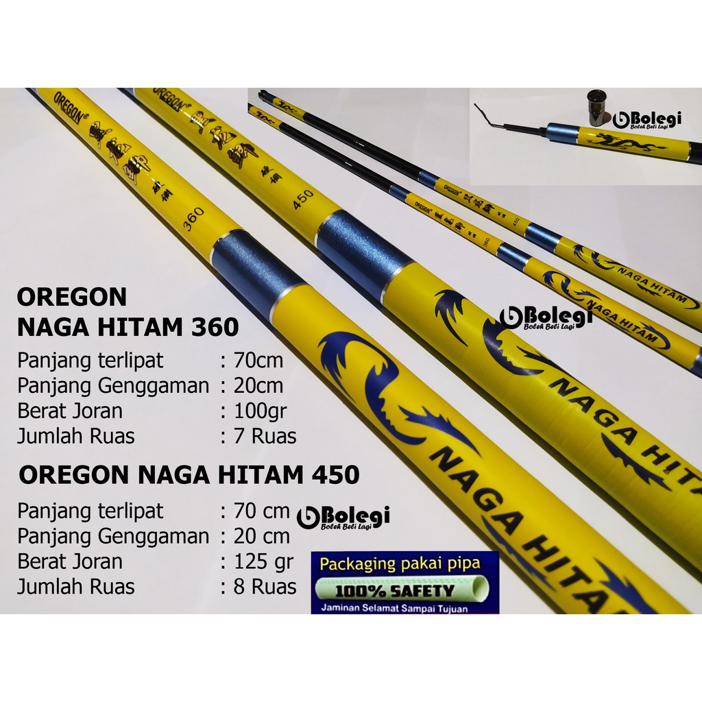 JORAN TEGEK Oregon Naga Hitam 360, 450, 540