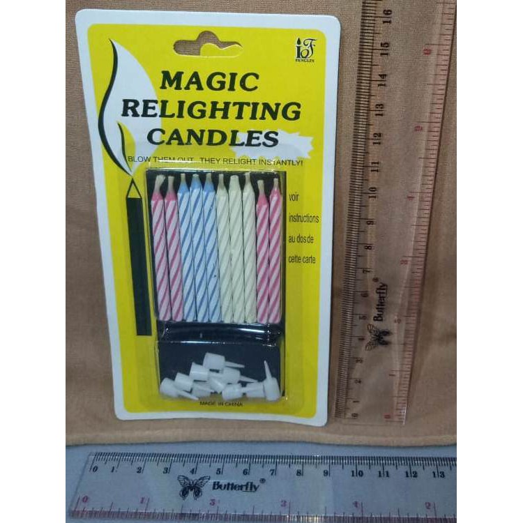 Lilin Ultah Ulang Tahun Batang Magic ada Tatakan Tusukan READY STOCK