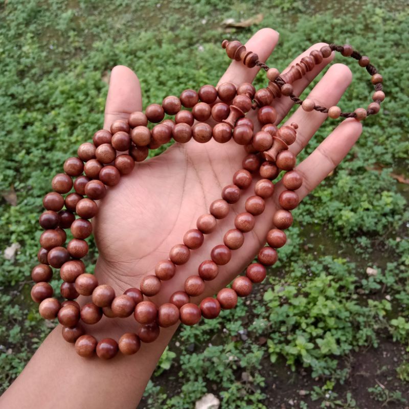 Tasbih Kayu Setigi Laut ORIGINAL 99 Butir, Tasbih Muslim, Tabih Kayu Langka Nusantara