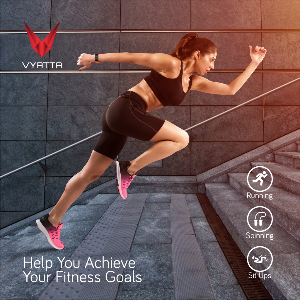 VYATTA FitMe Lite New Smartband - 200+Watchface, Sport Mode, IP67,SPO2-1