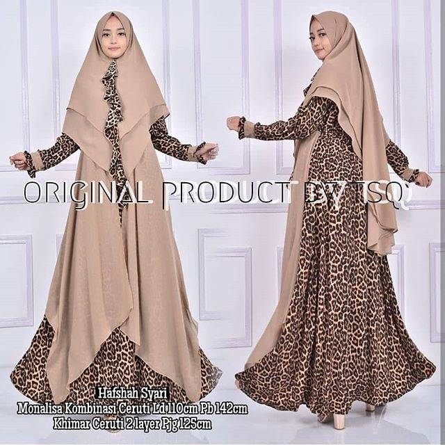 TSQ HAFSHAH SET GAMIS SYARI leopart
