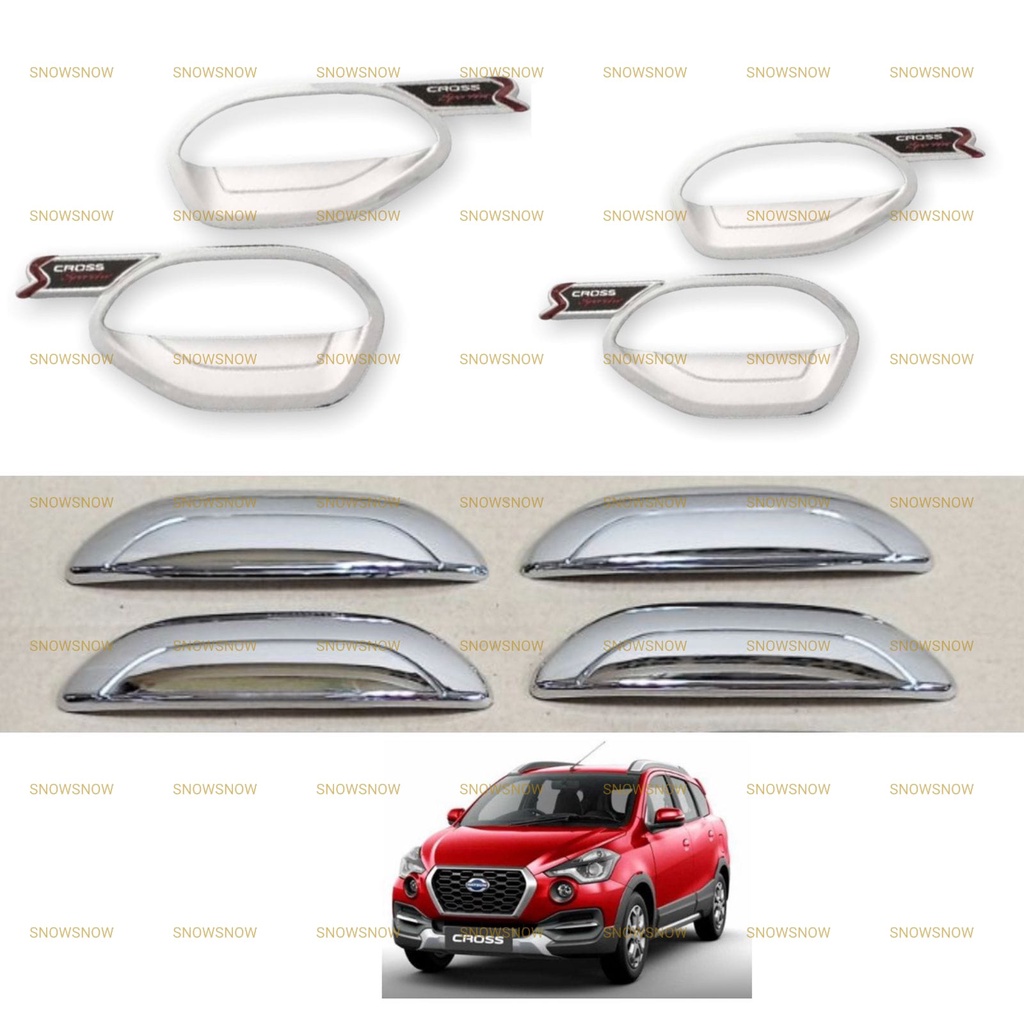 Paket Outer Handle Cover Datsun GO+ Cross 2018 2022 Activo Chrome