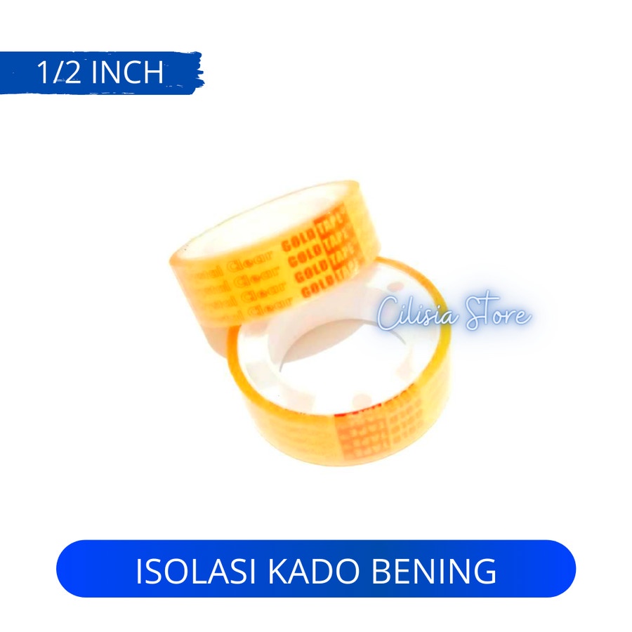 

Isolasi Kado Selotip Kecil Bening 1/2 Inch Solatip Lakban Kecil
