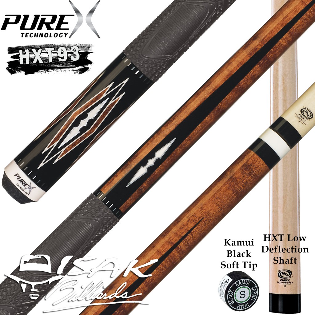 PureX HXT93 Cue - HXT Low Deflection Shaft Billiard Stick Kamui Tip Players Play