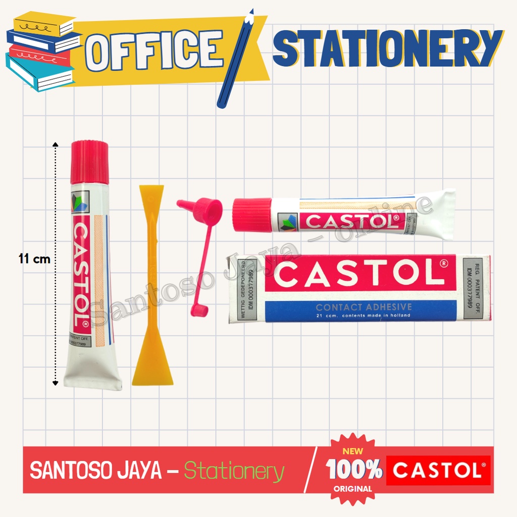 

Lem Kuning CASTOL Tube 21ccm Tanggung - Glue CASTOL Contact Adhesive 21 cc