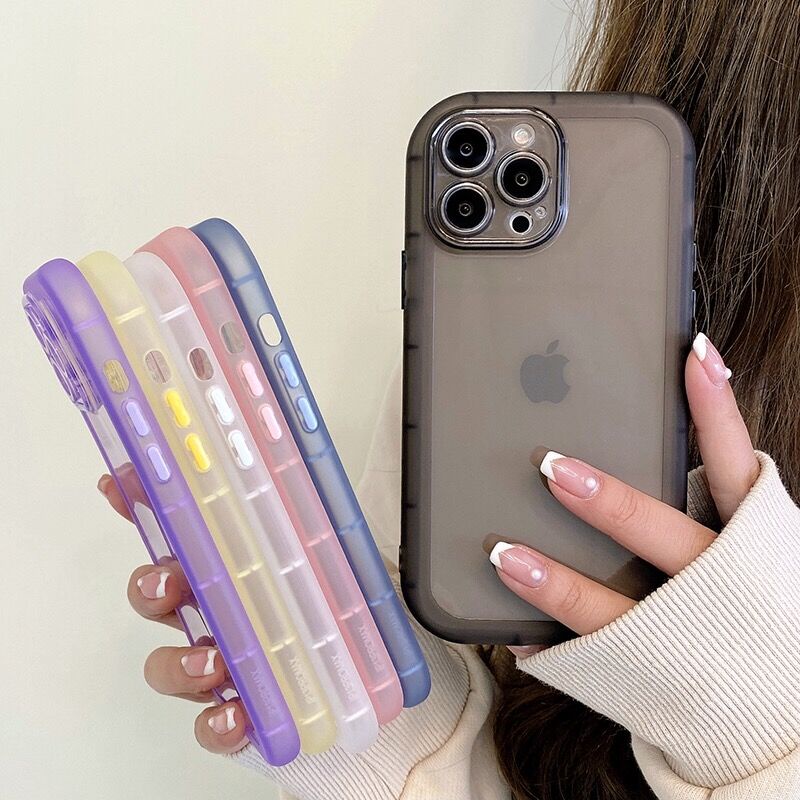 Soft case Silikon Transparan Warna Kontras Cover Iphone 13 pro pax 12 11 Xr Xs Max