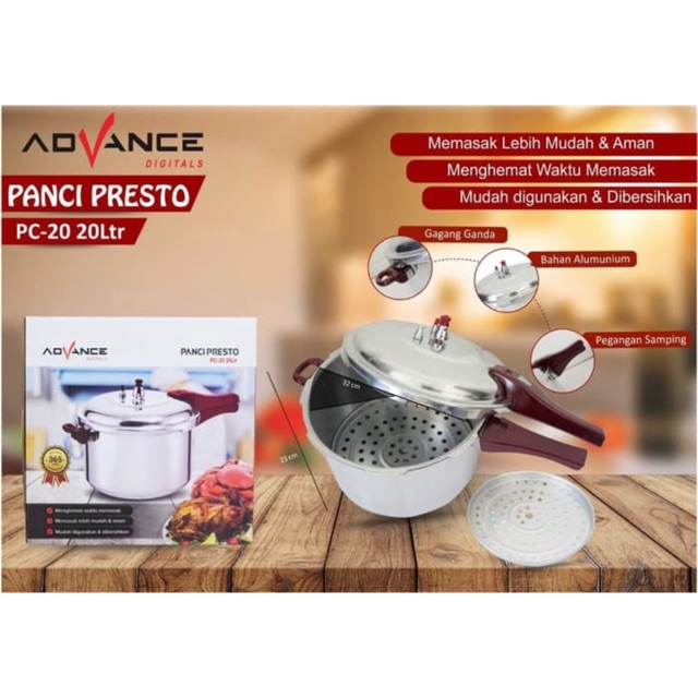 Panci Presto 20 Liter Advance Aluminium