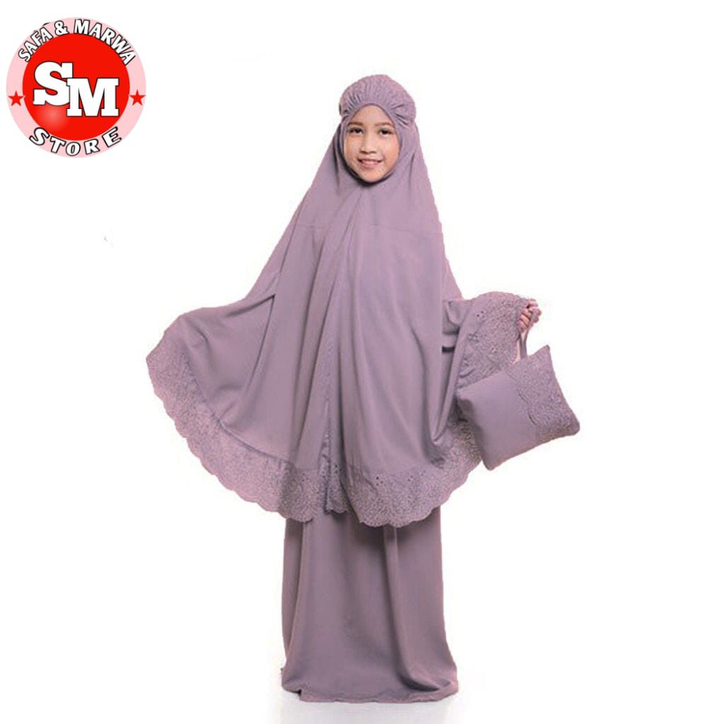 mukena khadijah anak tanggung/mukena anak tanggung by syafa&marwa series