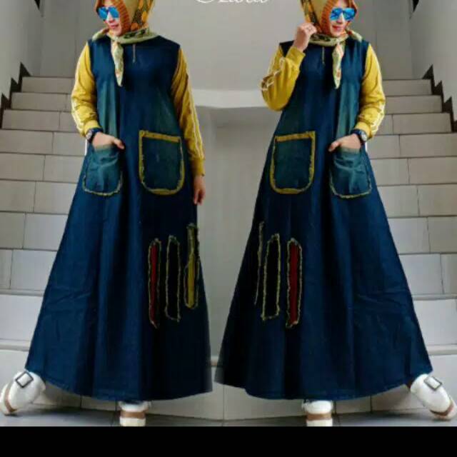 0113//gamis jeans import @zara