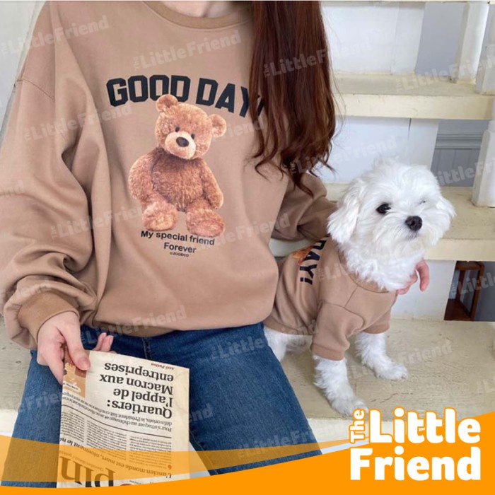 Baju Anjing Kucing TEDDY BEAR GOOD DAY FRIEND FOREVER Dog Cat Shirt