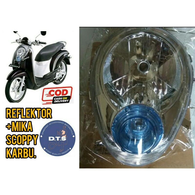REFLEKTOR SCOPPY REFLEKTOR SCOPPY KARBU REPLEKTOR SCOPPY LAMA LAMPU DEPAN SCOPPY LAMA KARBU