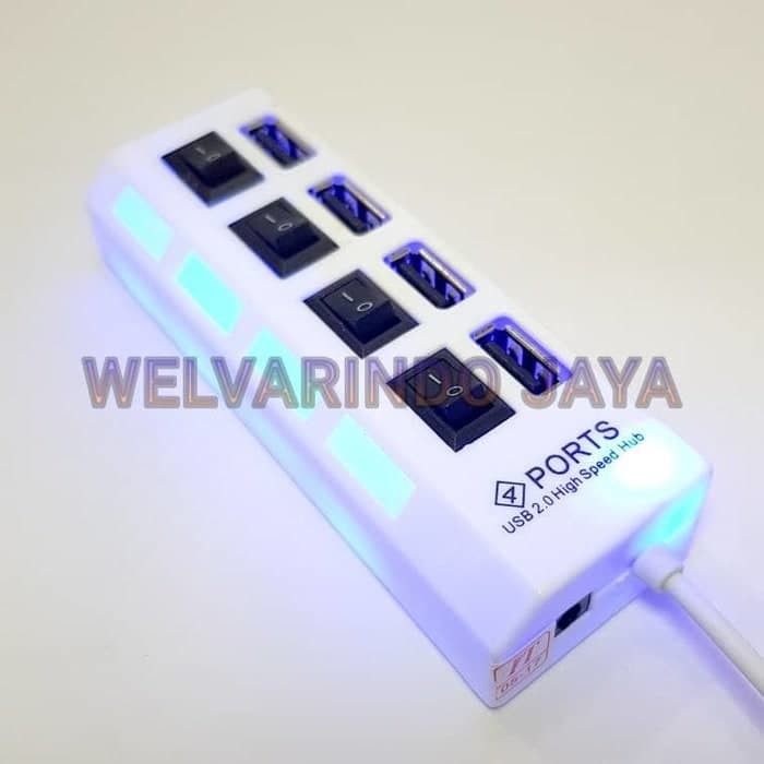 Usb Hub Saklar 4 Port On/Off High speed