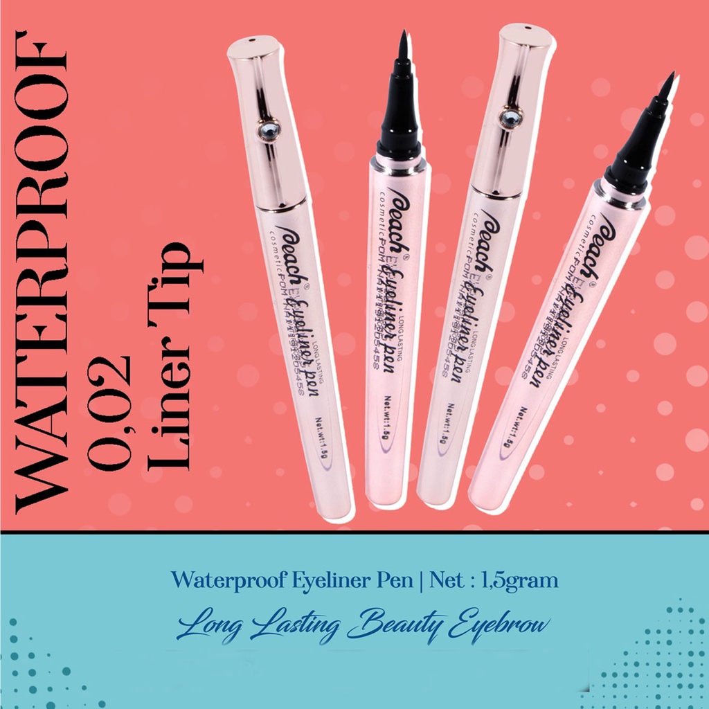 PEACH EYELINER PEN WATERPROOF BLACK