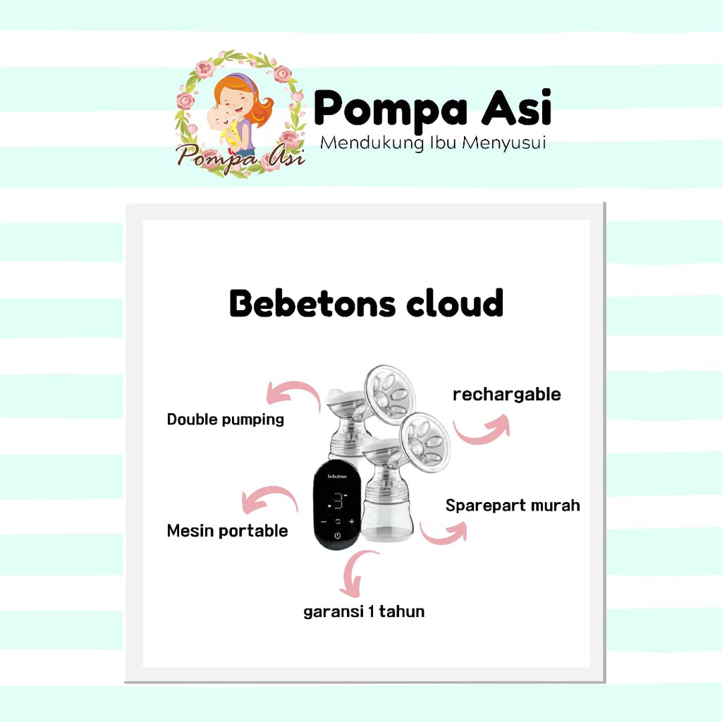 Bebetons Breastpump Pompa ASI Perlengkapan Bayi Peralatan Ibu Menyusui By Mallpompaasi