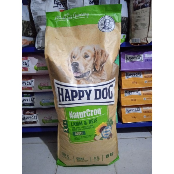 EXPEDISI Happy Dog Naturcroq Adult Lamb &amp; Rice Kemasan 15KG Dry Food