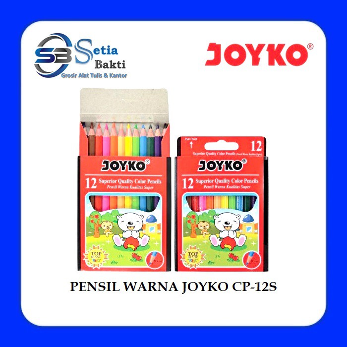 

JOYKO 12 Pensil Warna CP 12S - Pensil Gambar Joyko 12 Warna Pendek