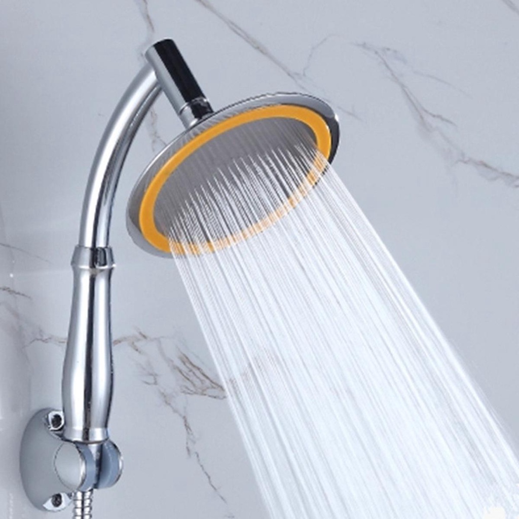 [Elegan] Kepala Shower Mandi Hemat Air Besar Turbo Chrome Sprinkler Ampuh