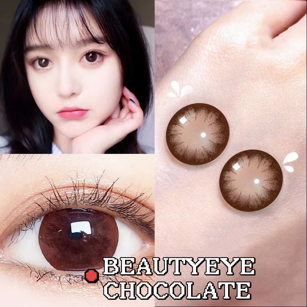 COD STAR Softlens Mata Normal, Lensa Kontak Warna Alami Mata Hijau Tua Lensa Kontak Coklat Muda Tahunan Soflens Murah