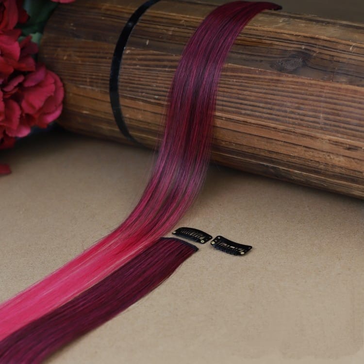 Hair Clip Rambut Palsu wanita Panjang 55cm Wig Rambut Warna /BB