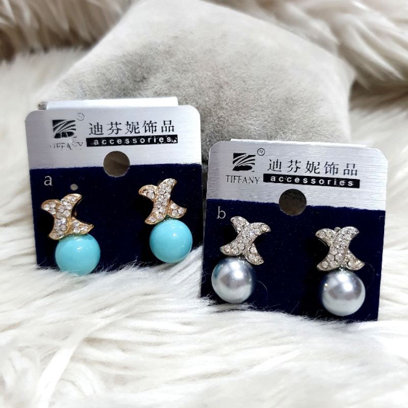 Anting Silver925 Perak Premium Quality Mata kilau Anti Karat anti alergi anting premium N-004