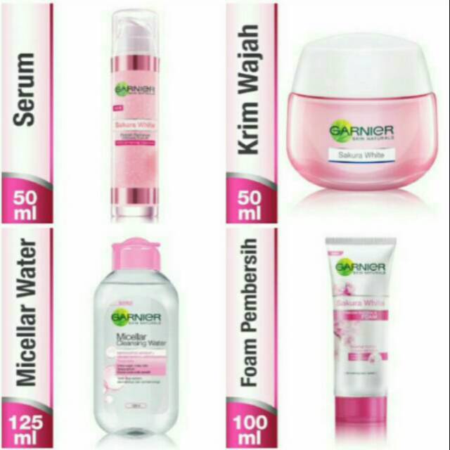 

Garnier pinkish radiance sakura white set