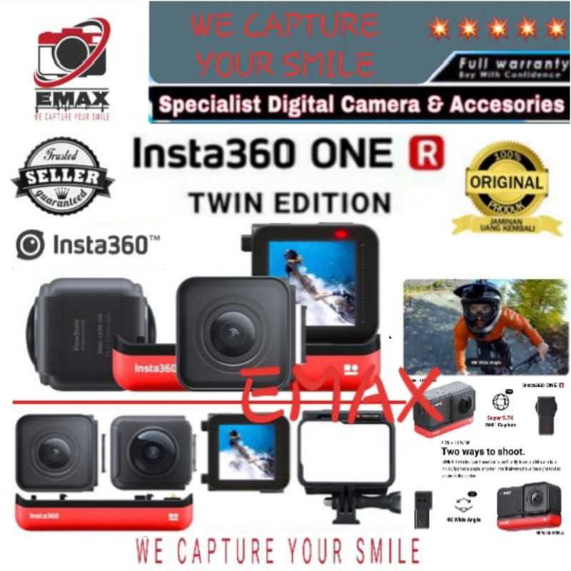 Insta360 ONE R Twin Edition Action Camera Insta360 One R Twin Edition 1R TE Resmi
