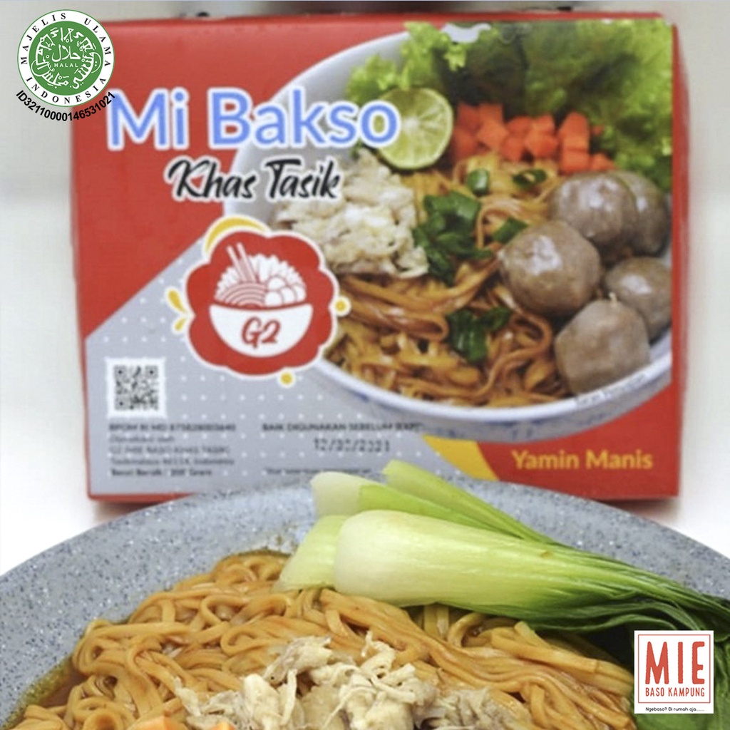 Jual Mie Baso Bakso Tasik G2 Yamin Manis Asin Halal Mui Indonesia