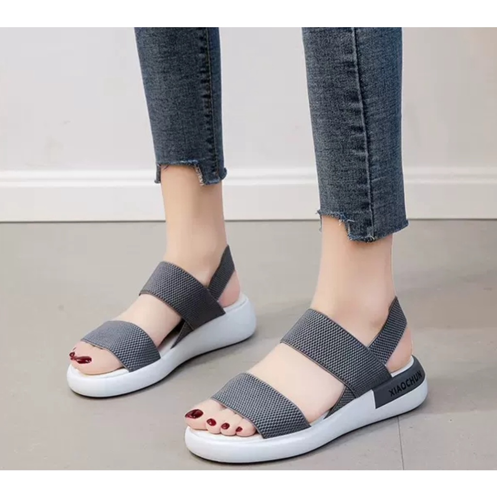 AGI3333 sandal wedges wanita import sandal tali wanita murah sandal gunung wanita kekinian cod jakarta