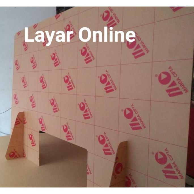

JUAL MURAH Sekat Acrylic 2mm Lebar 100x60cm Meja Teller Kasir Partisi Pembatas