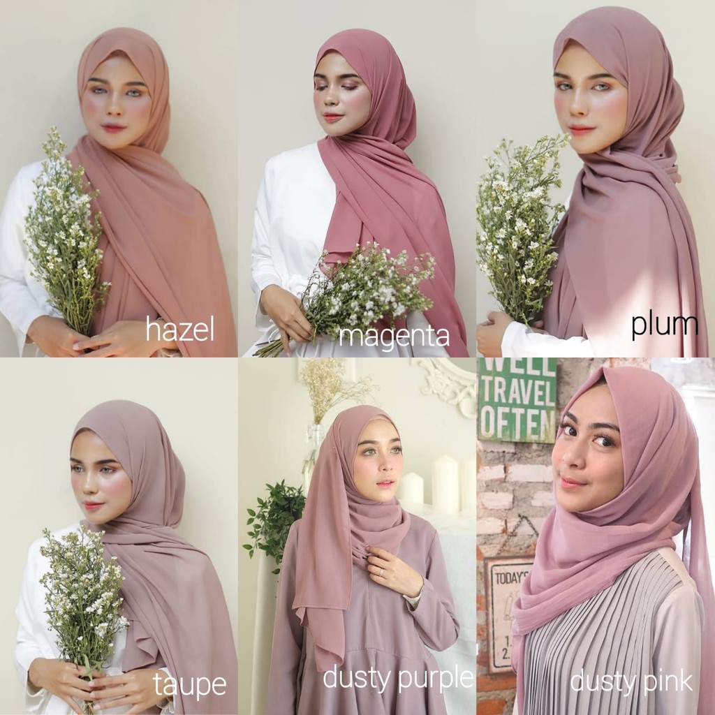 15 Trend Terbaru Jilbab  Pashmina  Ceruti  Warna  Milo 