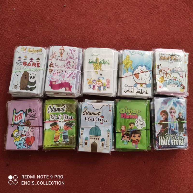 PAKET 1 GENDEL isi 10 pack isi = 100 pcs sudah dilem-Mini Karakter 10pack