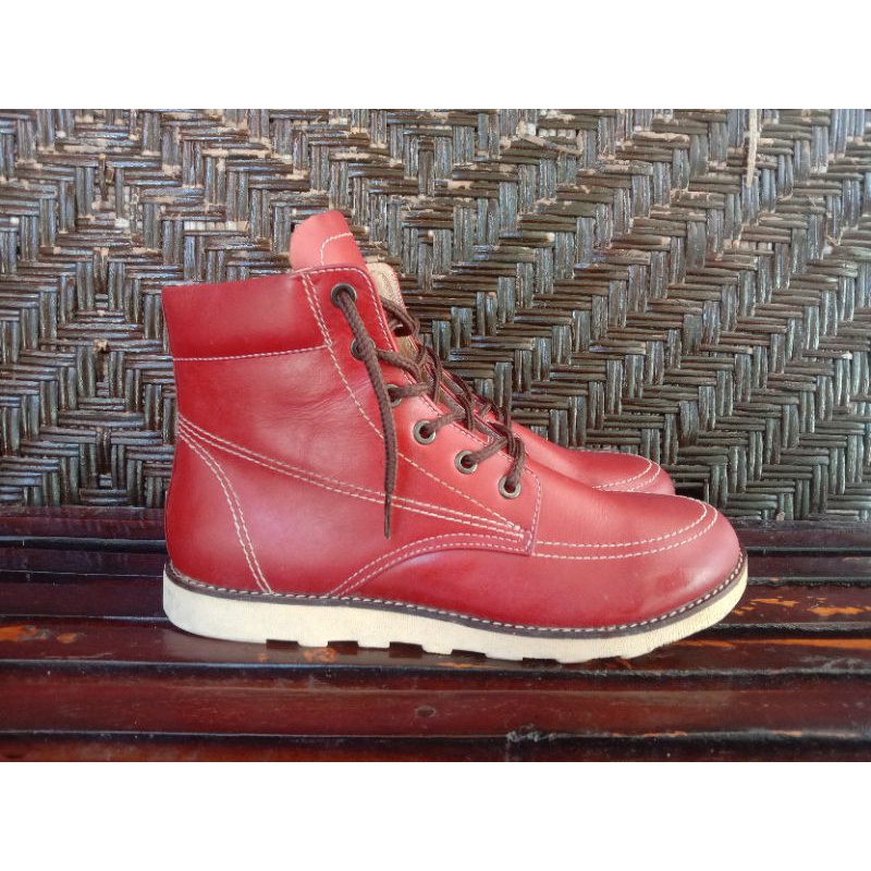 preloved sepatu boots kulit wanita bekas second sepatu kulit magetan